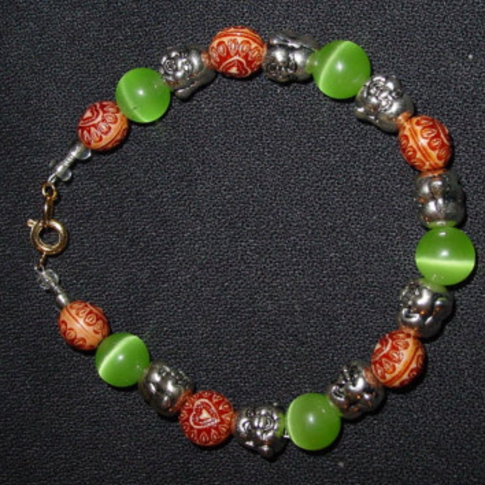 Gentle Green of Calm Handmade Beaded Bracelet